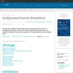 Configuration Générale (Paramètres)