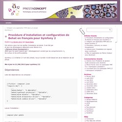 Procédure d’installation et configuration de Behat en français pour Symfony 2