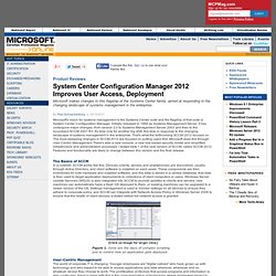 System Center Configuration Manager 2012 Improves User Access, Deployment