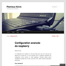 Configuration avancée du raspberry