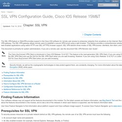 SSL VPN Configuration Guide, Cisco IOS Release 15M&T - SSL VPN [Support]