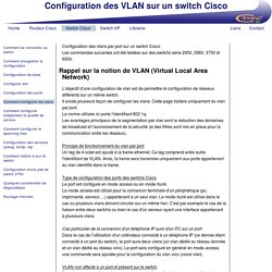 Configuration vlan sur un switch Cisco