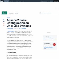 Apache 2 Basic Configuration on Unix-Like Systems