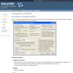 Configuration UltraVNC