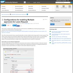 Configurations for enabling Multiple approvers