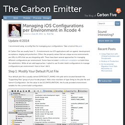 Managing iOS Configurations per Environment in Xcode 4