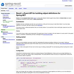 spring-recoil - Fluent configuraton API for Spring.NET