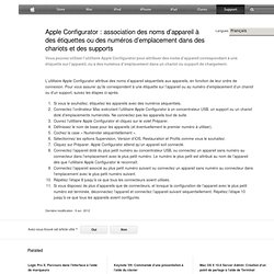 Apple Configurator : association des noms d’appareil à des étiquettes ou des numéros d’emplacement dans des chariots et des supports