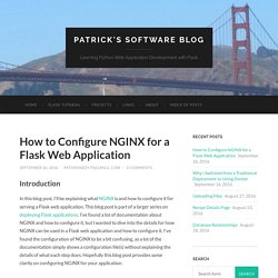 How to Configure NGINX for a Flask Web Application – Patrick's Software Blog