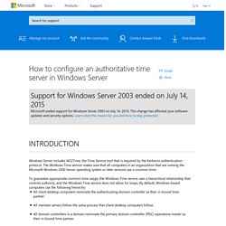 How to configure an authoritative time server in Windows Server