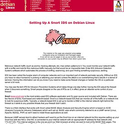 How To Configure A Snort IDS Intrusion Detection System On Debian Linux