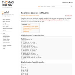 Configure Locales in Ubuntu - Thomas-Krenn-Wiki