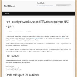 How to configure Apache 2 as an HTTPS reverse proxy for AJAX requests