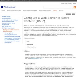 Configure a Web Server to Serve Content (IIS 7)