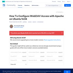 How To Configure WebDAV Access with Apache on Ubuntu 14.04