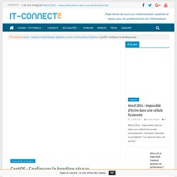 CentOS : Configurer le bonding réseau