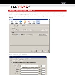 Configurer Firefox pour utiliser un proxy HTTP