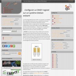 Configurer un RAID1 logiciel sur un système Debian existant - www.cypouz.com