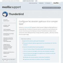 Configurer les dossiers spéciaux d'un compte IMAP