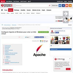 Configurer Apache et Windows pour créer un hôte virtuel
