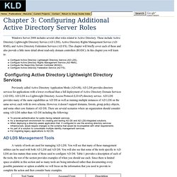 Configuring Additional Active Directory Server Roles