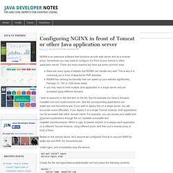Configuring NGINX in front of Tomcat or other Java application server
