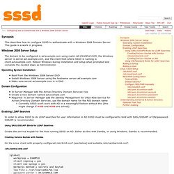 Configuring sssd to authenticate with a Windows 2008 Domain Server – SSSD