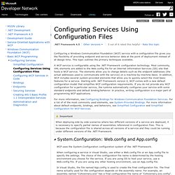 Configuring Services Using Configuration Files