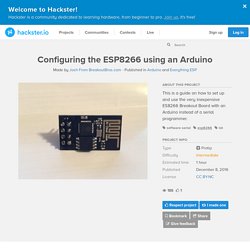 Configuring the ESP8266 using an Arduino