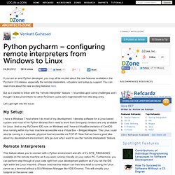 Python pycharm – configuring remote interpreters from Windows to Linux