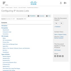 Configuring IP Access Lists