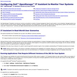 Configuring Dell™ OpenManage™ IT Assistant to Monitor Your Systems : Dell OpenManage IT Assistant Version 8.3 User's Guide