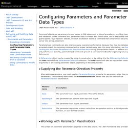 Using Stored Procedures with a Command