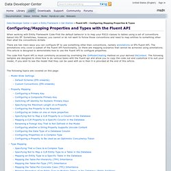 Entity Framework Fluent API - Configuring/Mapping Properties & Types