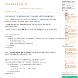 Configuring The JSON Default Provider (jettison) in TomEE