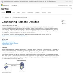 Configuring Remote Desktop
