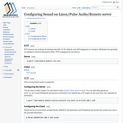 Configuring Sound on Linux/Pulse Audio/Remote server - Wikibooks, collection of open-content textbooks
