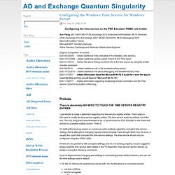 Configuring the Windows Time Service for Windows Server - Ace Fekay's Active Directory, Exchange and Windows Infrastructure Services Blog