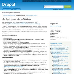 Configuring cron jobs on Windows