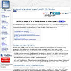 Win Server 2008 R2 File Sharing
