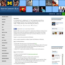 Configuring Cygwin with Netbeans in WindowsKarthik Sankar's Blog