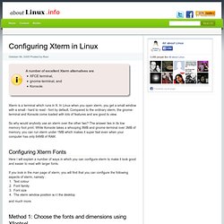 Configuring Xterm in Linux