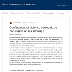 Confinement et violence conjugale : la non-explosion qui interroge