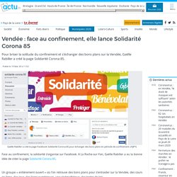Vendée : face au confinement, elle lance Solidarité Corona 85