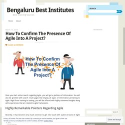 How To Confirm The Presence Of Agile Into A Project?