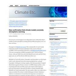 New confirmation that climate models overstate atmospheric warming