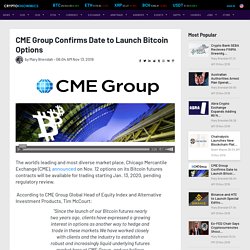 CME Group Confirms Date to Launch Bitcoin Options