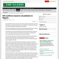 UN confirms massive oil pollution in Nigeria