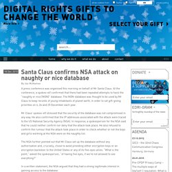 Santa Claus confirms NSA attack on naughty or nice database