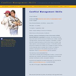 Conflict Management Skills